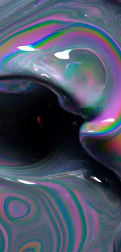 Colorful abstract mobile wallpaper with vibrant swirling patterns.