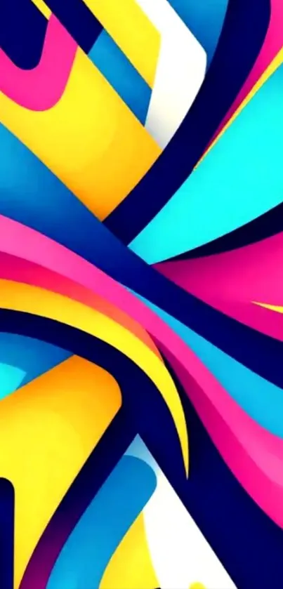 Vibrant abstract mobile wallpaper with bold colors