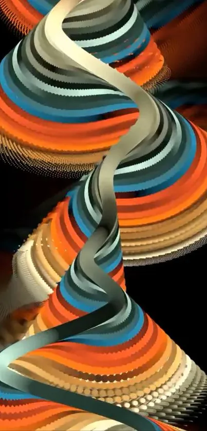 Abstract wave wallpaper with vibrant colors