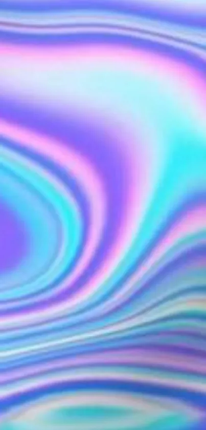 Vibrant abstract waves wallpaper with purple, blue, and pink hues.