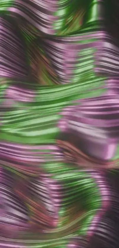 Colorful abstract waves wallpaper in shades of pink and green.