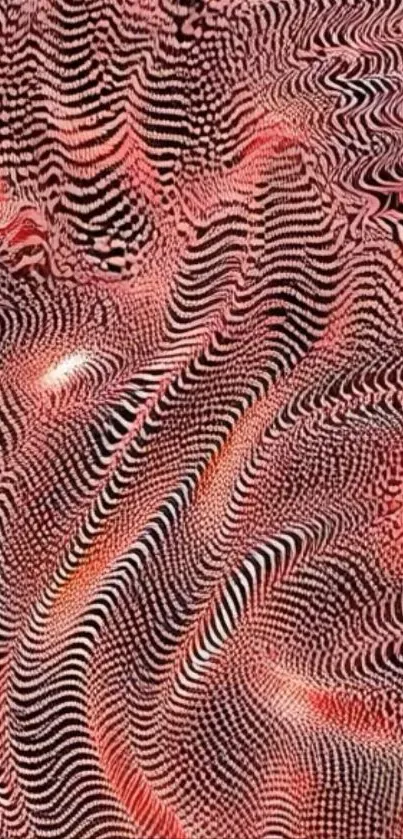 Mesmerizing abstract wallpaper with wavy patterns in vibrant pink tones.