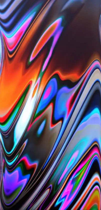 Colorful abstract waves with vibrant patterns.