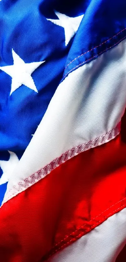 Vibrant American flag with blue, white, and red colors for wallpaper.