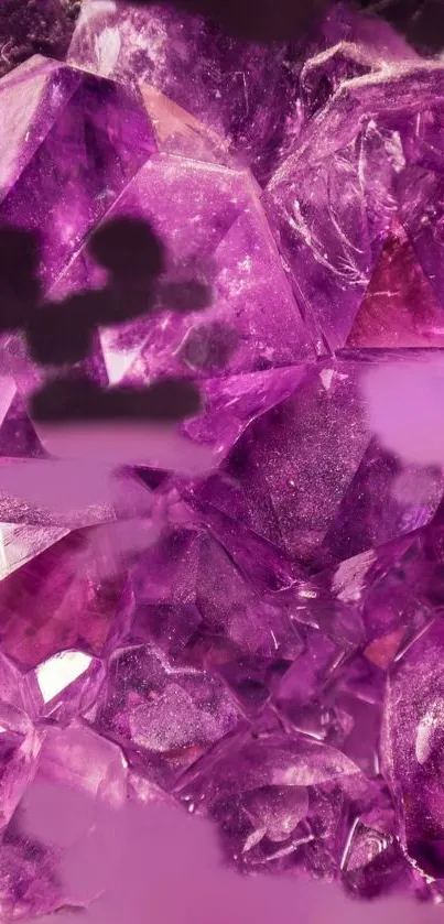 Vibrant amethyst crystal texture wallpaper with rich purple hues.