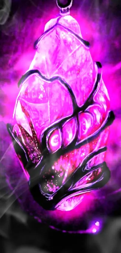 Glowing amethyst jewel with black tendrils and purple aura.