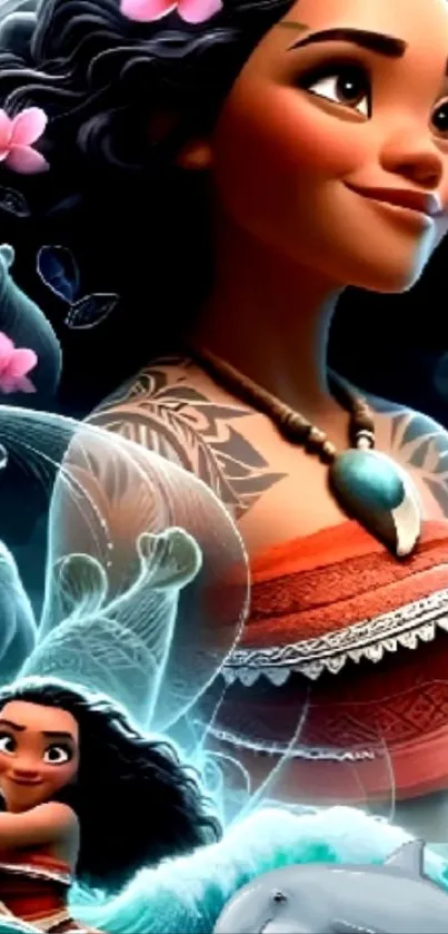 Vibrant animated character wallpaper with intricate design and colors.