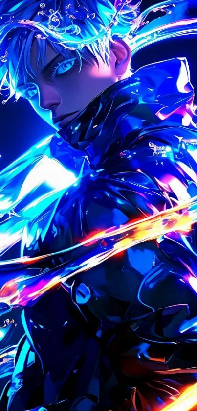 Vibrant anime character with dynamic colors.
