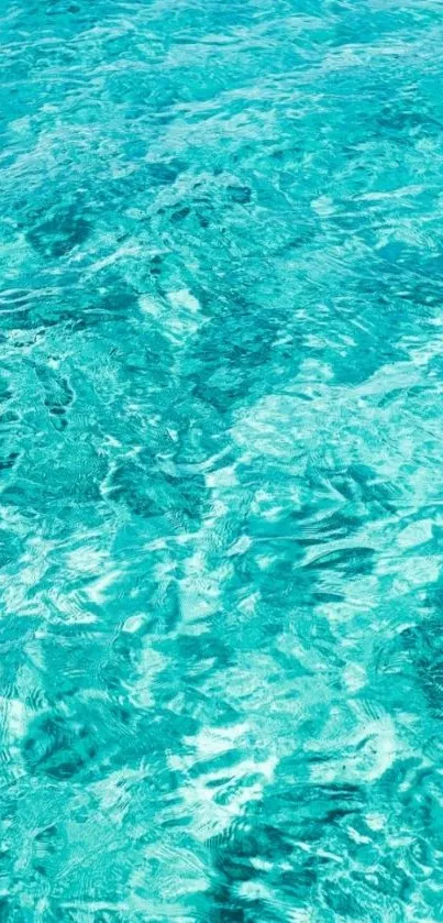 Vibrant aqua water texture, perfect for serene mobile wallpaper, showcasing blue hues.