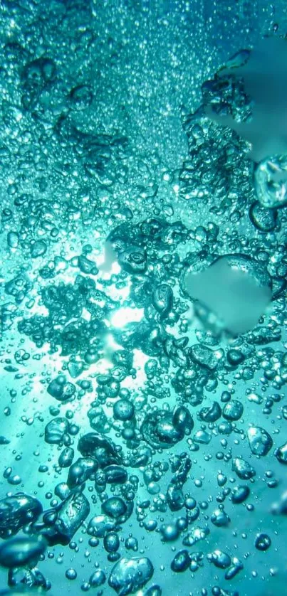 Blue aquatic bubbles creating a vibrant and serene underwater scene.