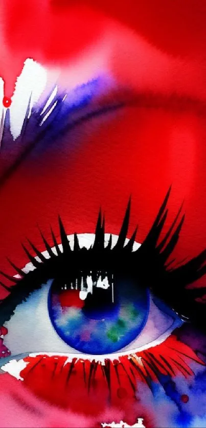 Vivid artistic eye design with vibrant colors and bold abstract style.