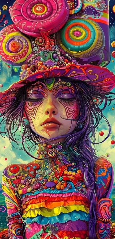 Colorful and vibrant fantasy art wallpaper with intricate designs.