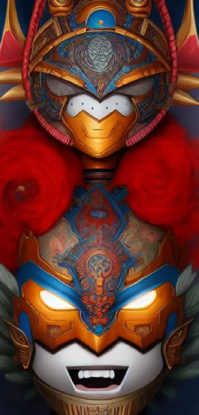 Colorful artistic mask wallpaper for mobile.