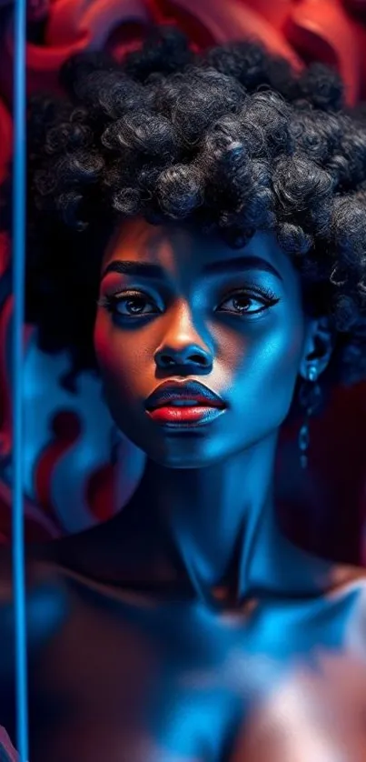 Vibrant and artistic portrait wallpaper.