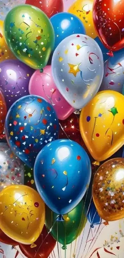 Colorful balloons for party celebration.