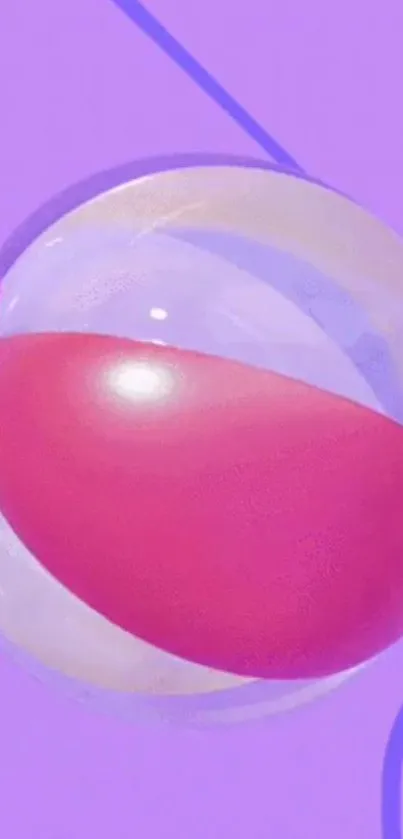 A vibrant beach ball on a purple background.