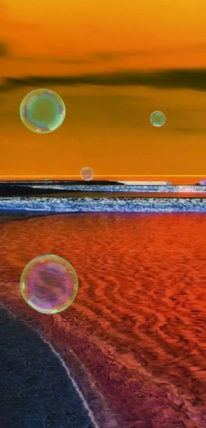 Colorful beach triptych with sunset, blue sea, and lush greenery.