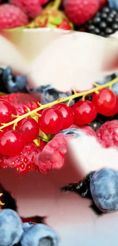 Vibrant mix of fresh berries for your phone wallpaper.
