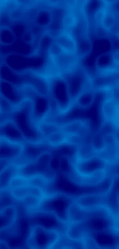 Blue abstract wallpaper with wavy patterns.