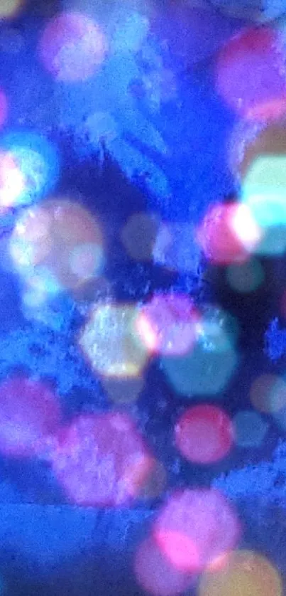 Vibrant blue abstract mobile phone wallpaper with electric tones.