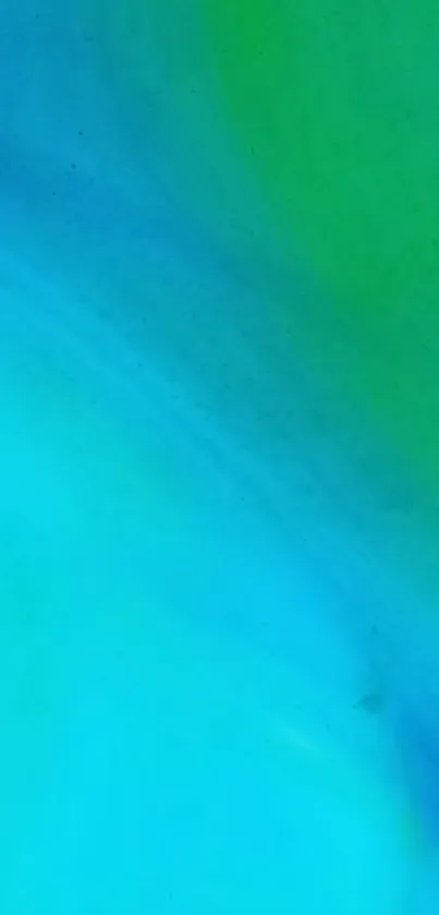 Vibrant abstract wallpaper with blue and green gradient hues.