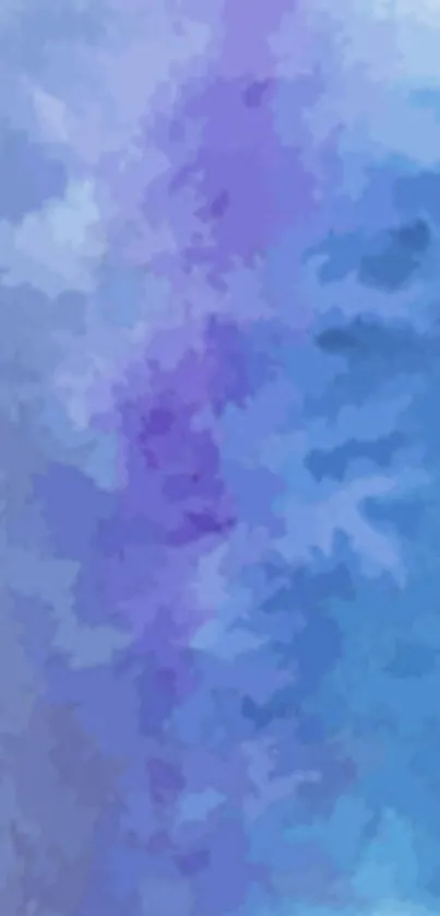 Vibrant blue and purple cloud abstract wallpaper.