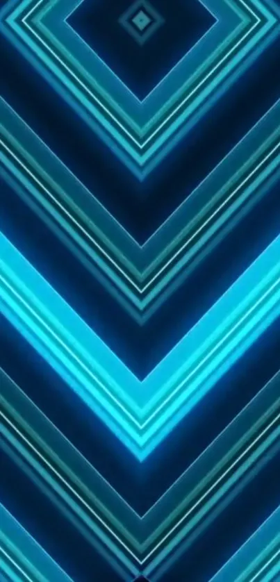 Vibrant blue chevron pattern mobile wallpaper.