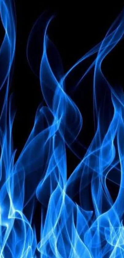 Abstract blue flame wallpaper with vibrant fiery design.