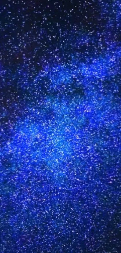 Stunning vibrant blue galaxy with bright stars forming a cosmic wallpaper.