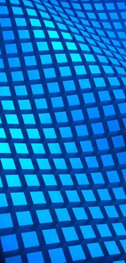 Vibrant 3D blue geometric pattern wallpaper for mobile.