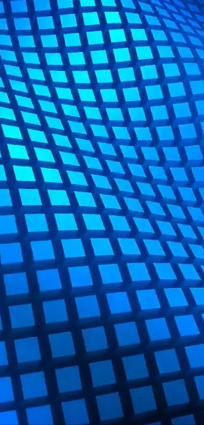 Vibrant blue geometric pattern wallpaper for mobile screen.