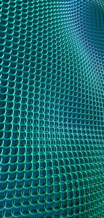 Vibrant blue gradient mesh wallpaper with 3D effect.