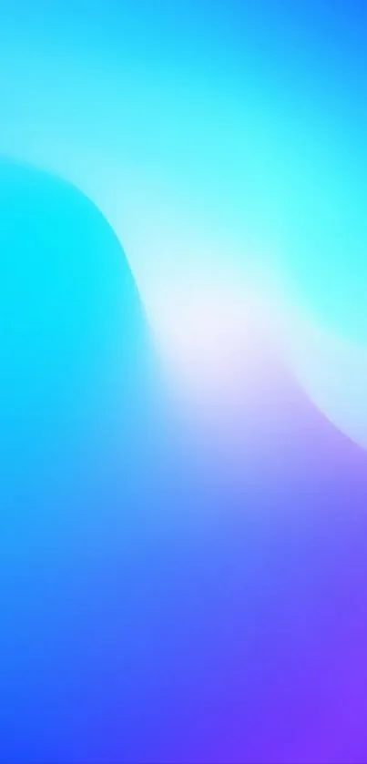 A vibrant blue gradient phone wallpaper with abstract and fluid design.