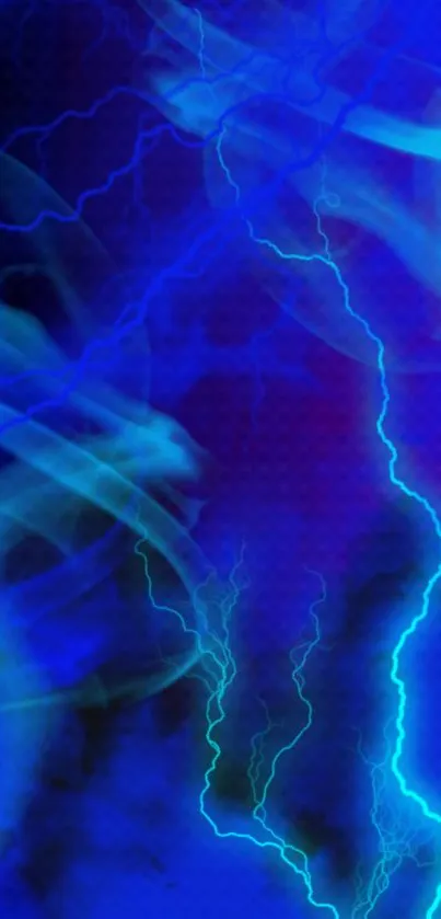 Blue lightning wallpaper with electrifying energy and swirling patterns.