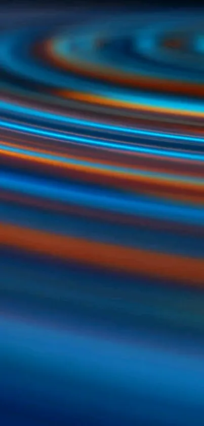 Vibrant blue and orange ripple effect mobile wallpaper.