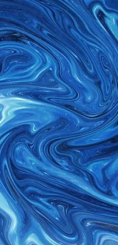 Abstract vibrant blue swirl wallpaper design.