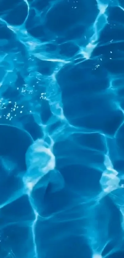 Rippling blue water creating a soothing pattern.