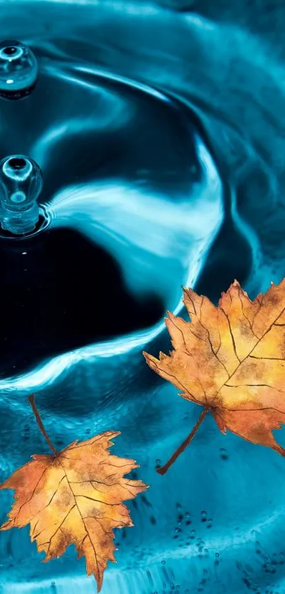 Blue water ripples creating a calming and vibrant texture.