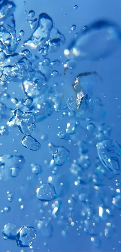 Blue water splash wallpaper with vibrant fluid dynamics.