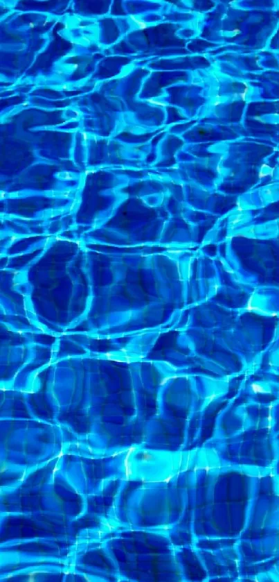 Vibrant blue water texture wallpaper for mobile devices.