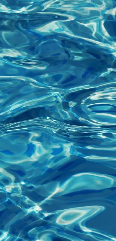 Vibrant blue water texture wallpaper with swirling patterns.