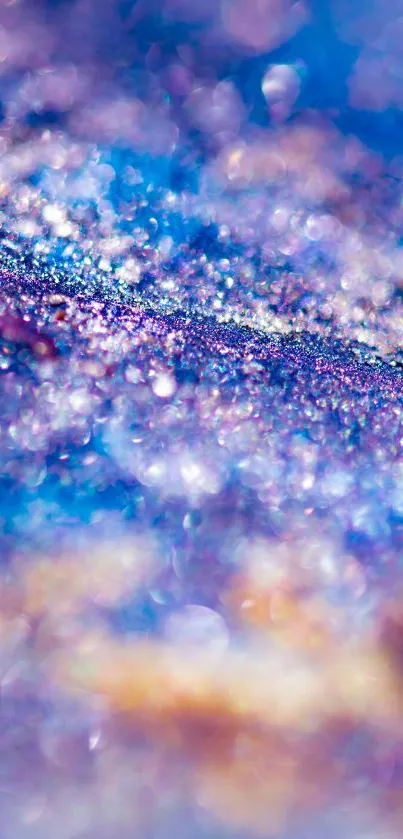 Vibrant blue and purple bokeh abstract wallpaper.