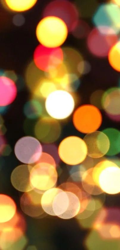 Colorful bokeh lights with vibrant abstract patterns.