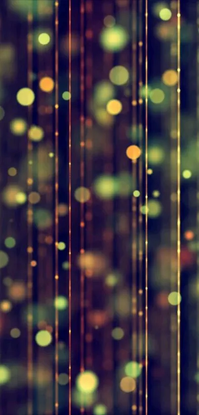 Vibrant abstract bokeh lines mobile wallpaper, with colorful and dynamic patterns.