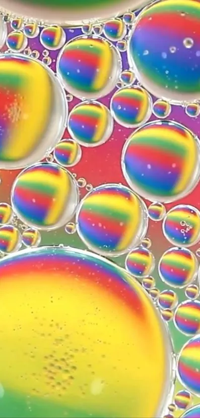 Colorful bubbles abstract wallpaper design for phones.