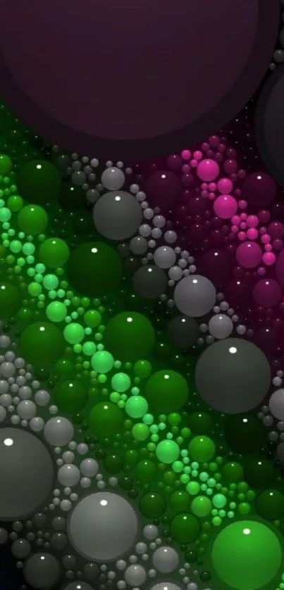 Abstract mobile wallpaper with vibrant colorful bubbles.