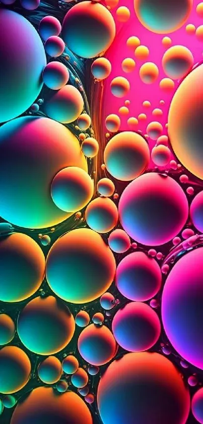 Abstract wallpaper with colorful bubbles and a vibrant design.