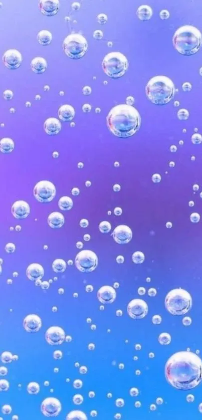 Blue and purple bubble gradient wallpaper for phones.