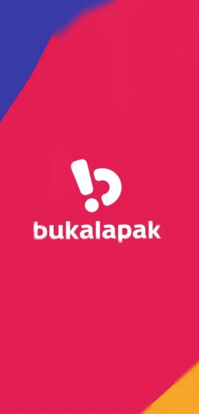 Vibrant Bukalapak logo on colorful background.