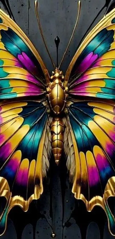 Vibrant and artistic butterfly wallpaper with rich colors.